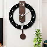 Minimalist Pendulum Wall Clock | Modern Acrylic & Wood Design