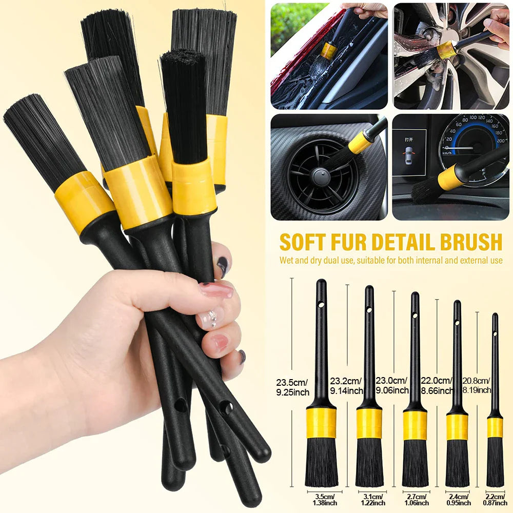 Drill Brush Cleaning Kit – 23-Piece, Nylon Bristles & 6.35mm Hex Shank