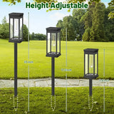 2er-Set Solar-Wegeleuchten im eleganten Laternen-Design mit Glühfaden-Optik – Energieeffiziente Gartenbeleuchtung für stilvolle Außenbereiche