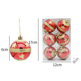 Elegant Snowflake Christmas Bauble Set – Red, White and Gold Ornaments