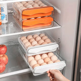 Refrigerator Egg Storage Box – 2-Tier, 30-Egg Capacity & Pull-Out Drawers