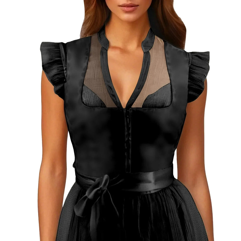 Dirndl Blouse with Flounce Sleeves – Leni Oktoberfest 2025