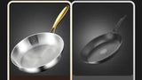 316 Stainless Steel Frying Pan – 7-Ply Uncoated, Gas & Induction Compatible