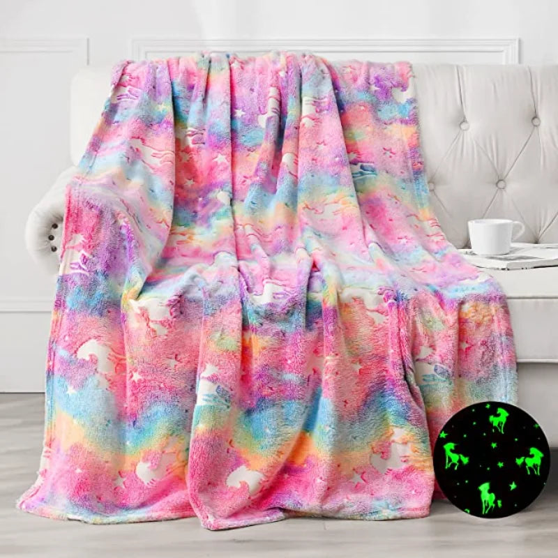 Optimized Product Title: "Leuchtende Einhorn-Decke für Kinder – Kuschelige, Farbwechselnde Decke mit Einhorn-Motiv – Perfekt für Schlaf- und Spielzeit" 

This title includes relevant keywords and phrases that potential customers might search for, while al