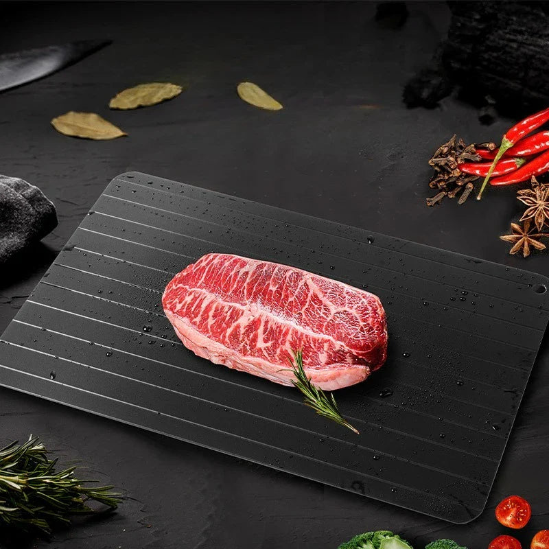 Aluminum Defrosting Tray – 35.5×20.8cm, Ridged Design & Food-Safe