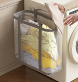 Foldable Mesh Laundry Hamper – Breathable, Carry Handles & Collapsible