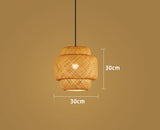 Natural Bamboo Pendant Lamp | Handwoven Rattan Light Fixture