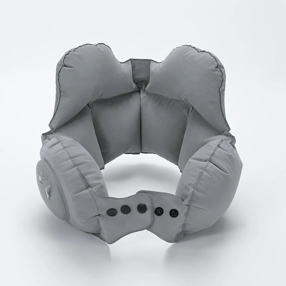 Inflatable Travel Neck Pillow – Push-Button Inflation, U-Shape & Adjustable Buckle