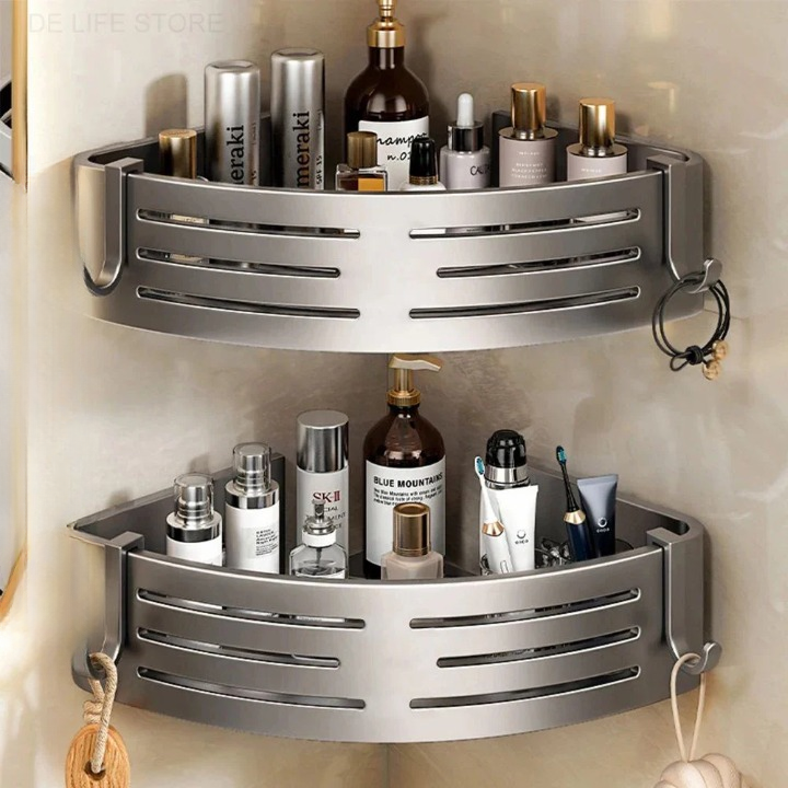 Optimized Product Title: "Duscheckregal 2er-Set – Bohrlochfreie Wandmontage mit Haken für platzsparende Aufbewahrung" 

This title includes keywords that enhance search visibility while clearly describing the product's features and benefits.