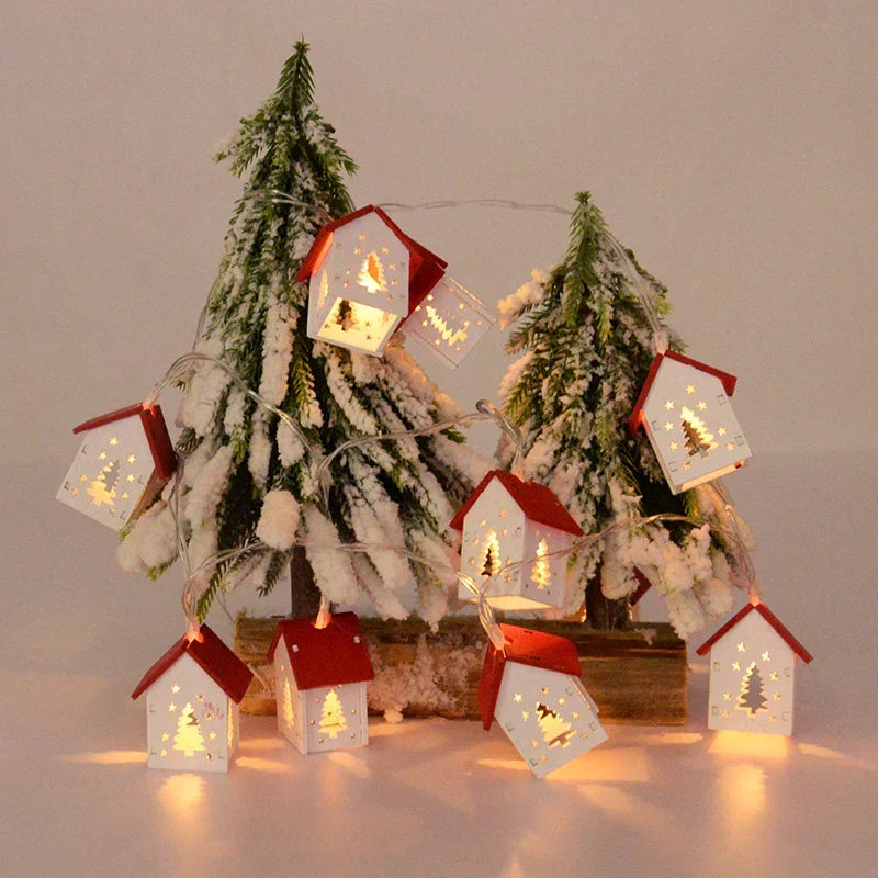 Optimized Product Title: **GlowHouse LED Illuminated Wooden Christmas Houses – Festive Holiday Decor**