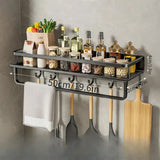MetroRack – Modern Black Kitchen Wall Shelf