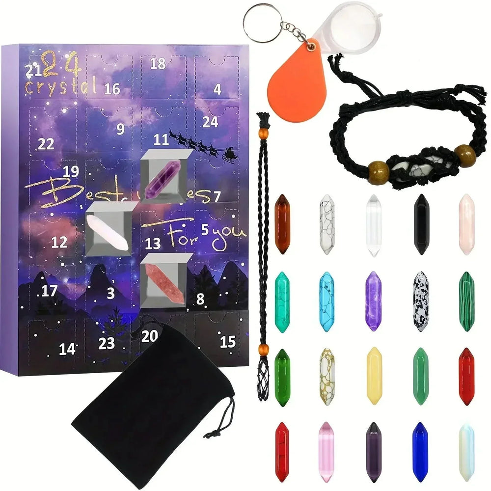 Gemstone Advent Calendar for Kids – 24 Natural Crystals