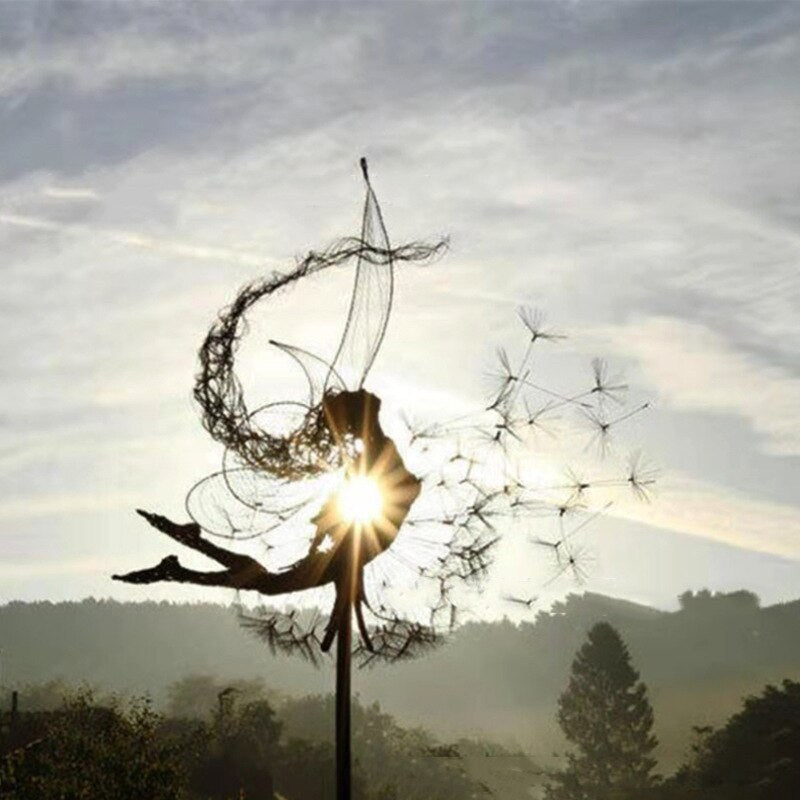 BowLift | Fairy Garden Sculpture | Detailed Metal Decor for Outdoors