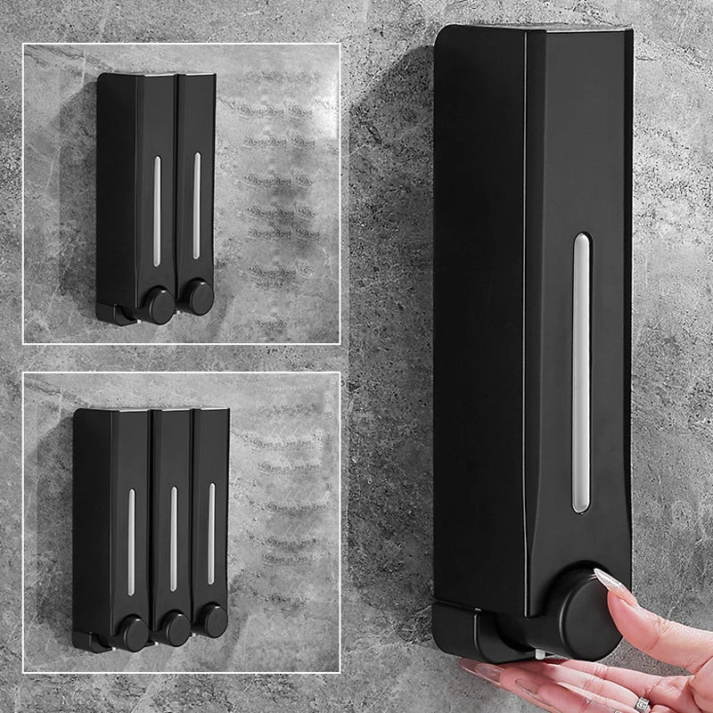 Wall-Mounted Soap Dispenser – 500ml Chambers, Magnetic Lid & 1/2/3-Chamber