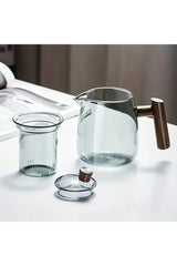 BowLift | Wood Handle Glass Teapot