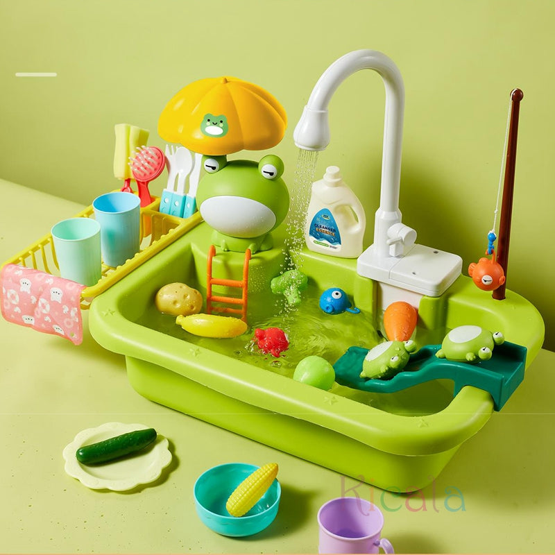 Kids Water Play Table – Circulating Fountain, Play Accessories & Indoor/Outdoor