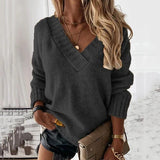 Optimized Product Title: "Jane Gemütlicher V-Ausschnitt Pullover für Damen - Bequemer Strickpullover in Hochwertiger Qualität" 

This title includes relevant keywords while enhancing clarity and appeal for potential customers.