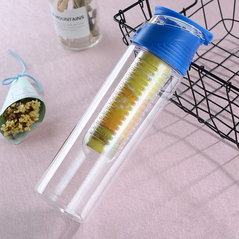 Fruit Infuser Water Bottle – 700ml, BPA-Free & Flip Lid