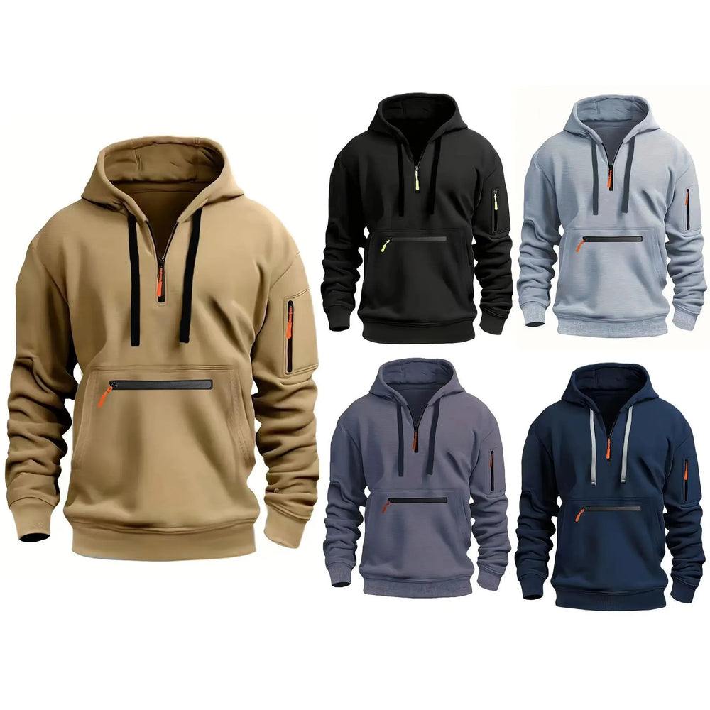 Enhanced Product Title: **AlpenNord Men's Hooded Zip-Up Sweatshirt | Cozy & Stylish Fleece Jacket for Outdoor Activities**