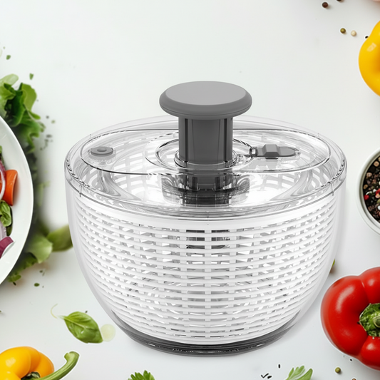 Salad Spinner – Manual Pump, Vegetable Dryer & Non-Slip Bowl Base