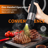 Salt Pepper Grinder Electric Rechargeable LED Light