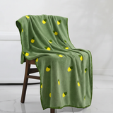 Fruit Embroidery Bath Towel – Soft Absorbent Cotton, 35×75 & 70×140cm, Avocado & Strawberry