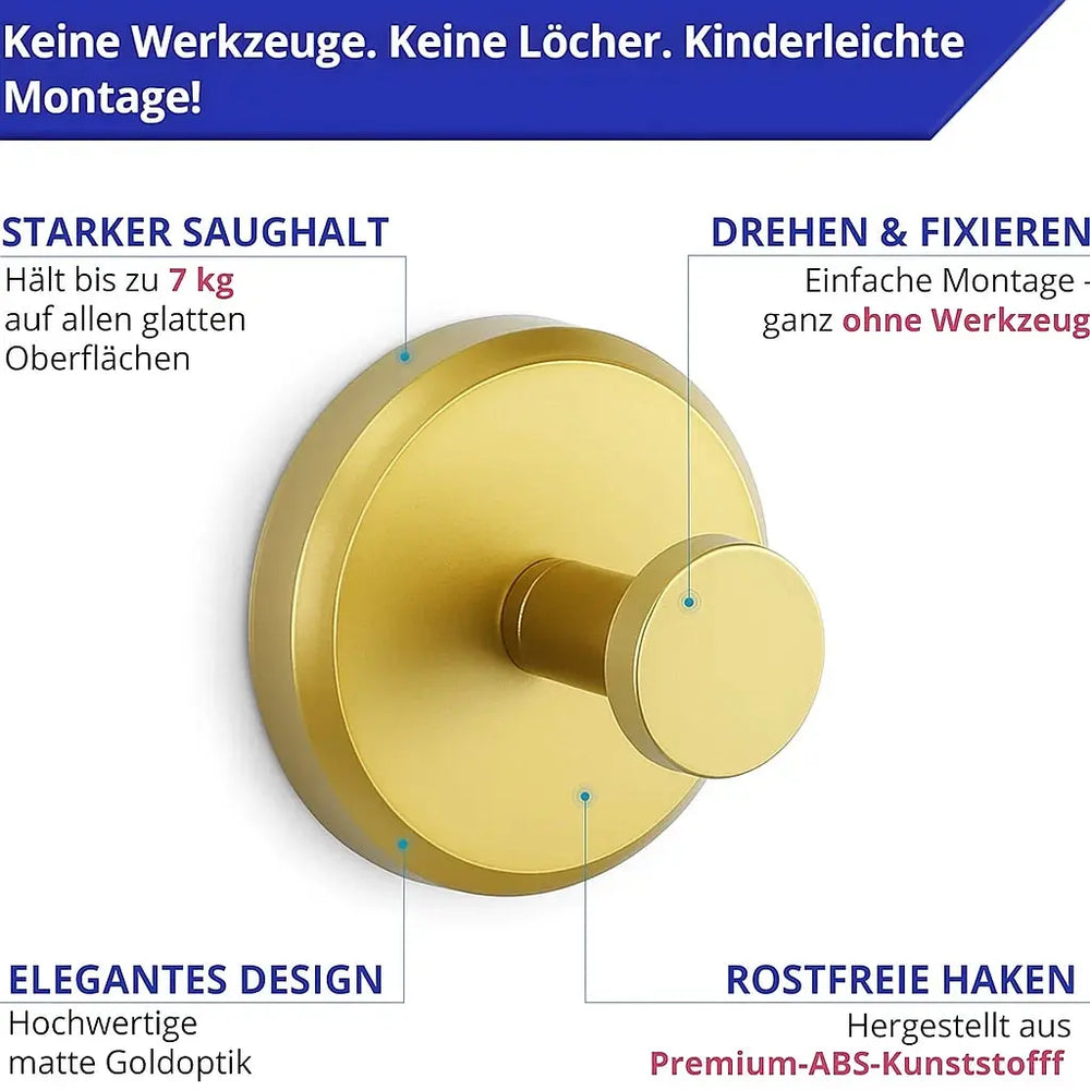 Saughaken für Kränze & Deko – Starker Halt ohne Bohren, 2er-Set – Ideal für Wand- und Fensterdekoration