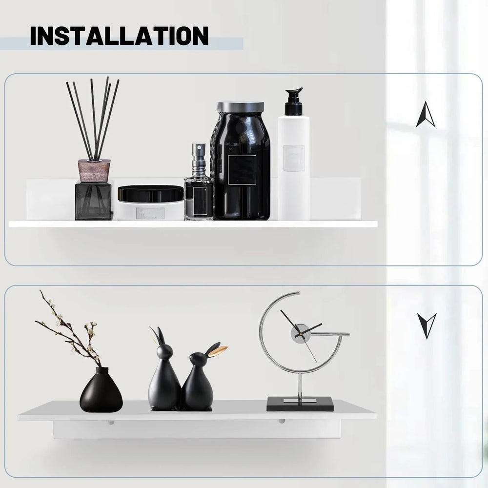 Stylish Metal Wall Shelf - Modern Industrial Design for Home Decor & Storage