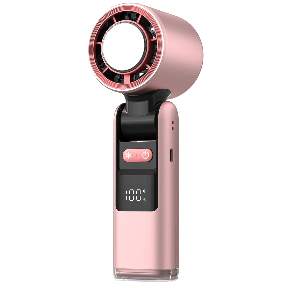 Mini Handheld Fan – 100 Speeds, 4000mAh Rechargeable & Digital Display