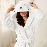 Gemütlicher Flanell-Bademantel mit Kapuze für Damen und Herren – Weich, Warm und Stylish