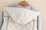 Plus Size Diamond-Quilted Hooded Jacket - Stylish Fall Edition for Women