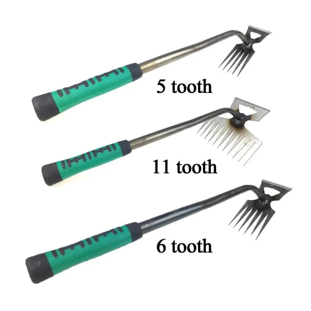 Garden Hand Rake – Steel Tines, Ergonomic Grip & 5/6/11-Tine Options