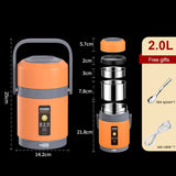 BowLift | USB Heated Lunch Box | 304 Stainless Steel, Portable Food Warmer