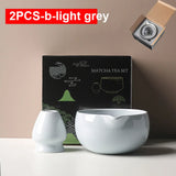Japanese Matcha Bowl Set Green 550ml Ceramic with Spout for Tea Ceremony