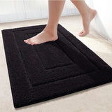 Non-Slip Microfiber Bath Rug – Double-Frame Design, Absorbent & Machine-Washable