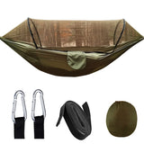 Camping Hammock with Mosquito Net – 210T Parachute Nylon, 200kg Capacity & 260×140cm