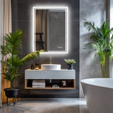 LuvoGlow | LED Bathroom Mirror | Frameless Dimmable with Anti-Fog
