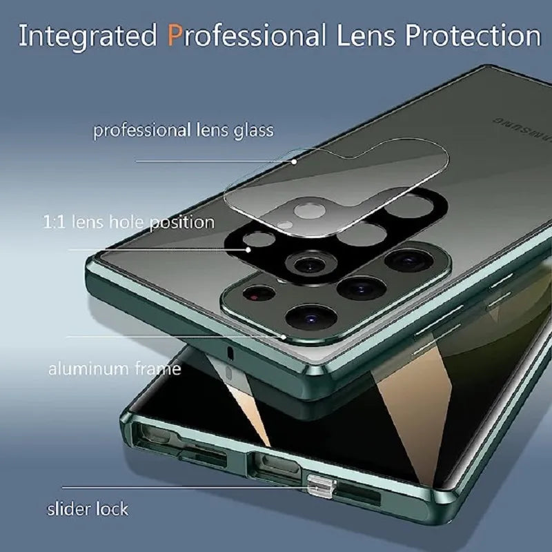 BowLift | Metal Aluminum Alloy 360 Case with Safety Closure for Samsung Galaxy S24-S23 Series