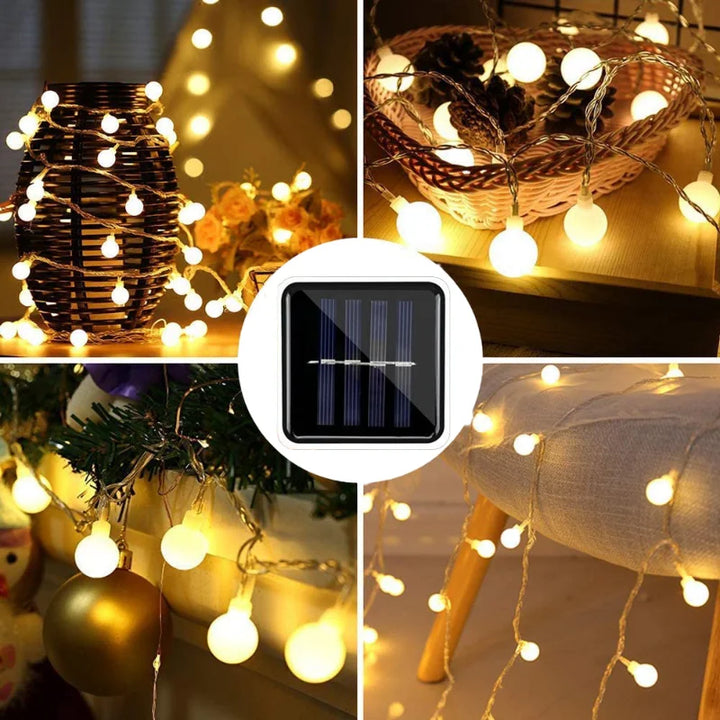 Solar String Lights – Outdoor Weatherproof, Warm White & Multicolor, 5–22m