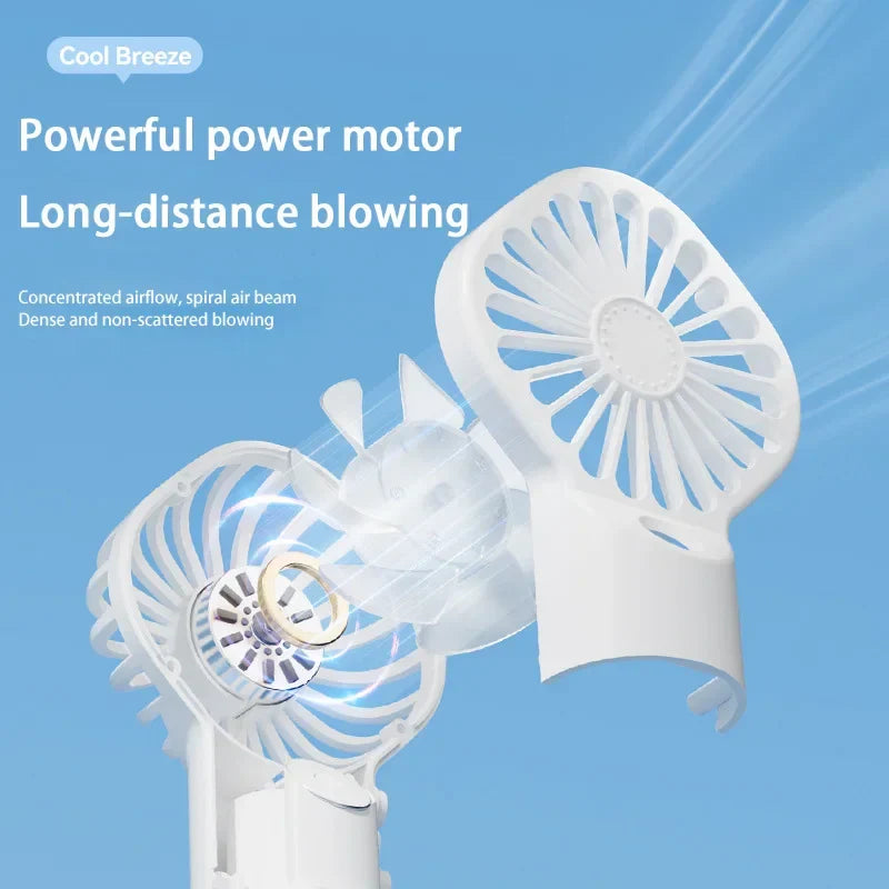 Handheld Misting Fan – 4 Speeds, USB Rechargeable & Water Spray