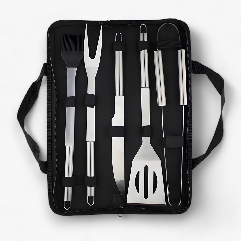 Optimized Product Title: **Edelstahl Grillbesteck Set mit Tragetasche – 3-teilig & 5-teilig – Hochwertiges BBQ Zubehör für Grillliebhaber** 

This title includes relevant keywords for better visibility while highlighting the product's features and appeal.