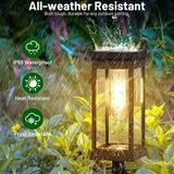 2er-Set Solar-Wegeleuchten im eleganten Laternen-Design mit Glühfaden-Optik – Energieeffiziente Gartenbeleuchtung für stilvolle Außenbereiche