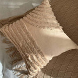 Tufted Throw Pillow – 45×45cm, Handwoven Texture & Geometric Pattern