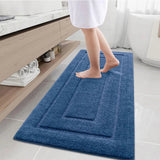 Non-Slip Microfiber Bath Rug – Double-Frame Design, Absorbent & Machine-Washable