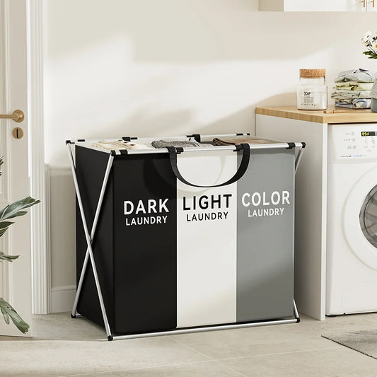 Laundry Hamper – Multi-Section Design, Foldable Build & Aluminium Frame