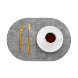 LinoMat | Oval Faux Leather Placemats | Heat Resistant &amp; Non-Slip