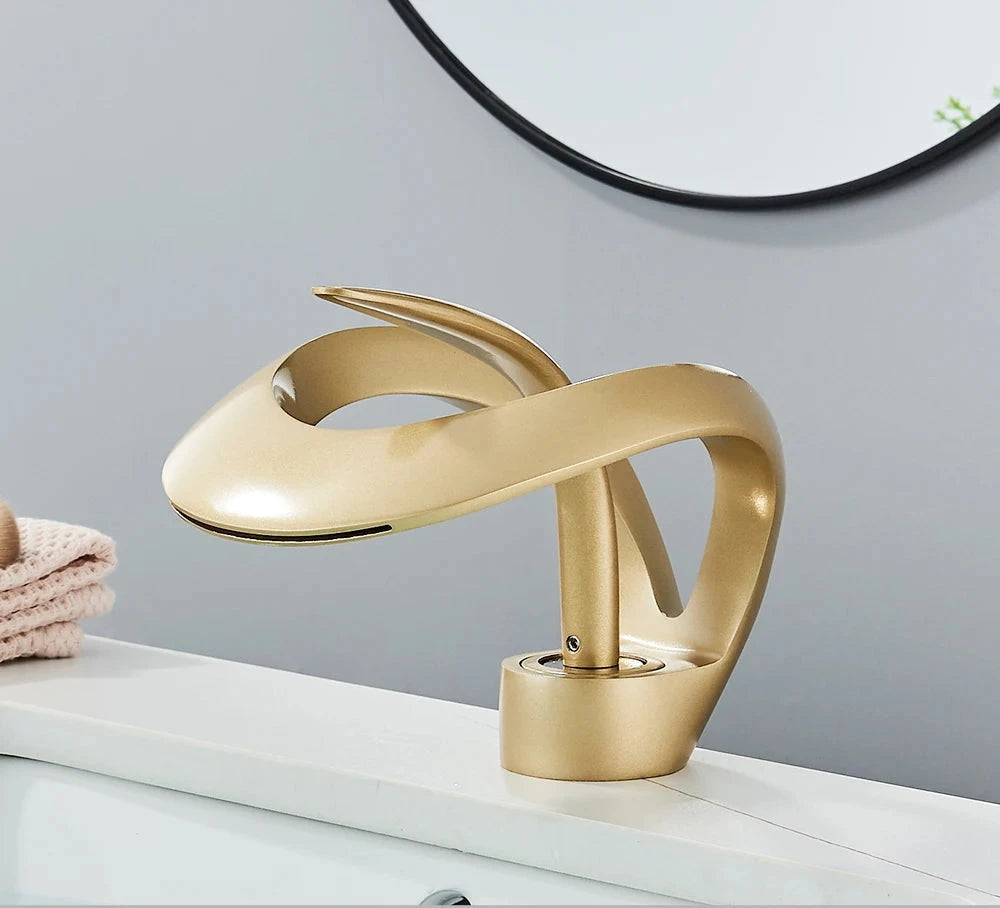 Flowarc Waterfall Mixer Tap – Gold