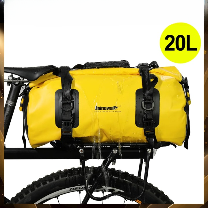 Waterproof Bike Pannier Bag – 20 L Capacity, Rack-Mount & Carry Handles