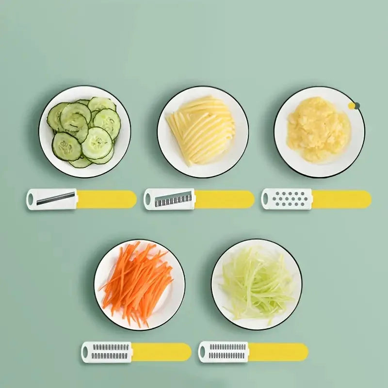 Multifunctional Vegetable Slicer – Stainless Steel Blades, Julienne & Ergonomic Grip