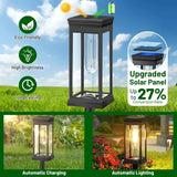 2er-Set Solar-Wegeleuchten im eleganten Laternen-Design mit Glühfaden-Optik – Energieeffiziente Gartenbeleuchtung für stilvolle Außenbereiche